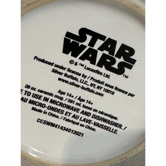 Star Wars Baby Yoda Coffee Mug 20 Oz Ceramic Silver Buffalo Microwave & Dishwash - Picture 5 of 5